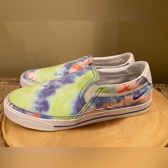 Nike Tie Dye Print Court Legacy Slip on Shoes Size 9.5 Women‎ New - Picture 1 of 13